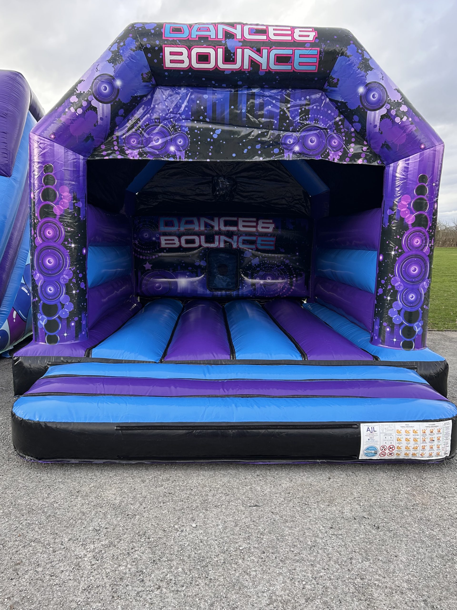 Blue & Purple Dance & Bounce Bouncy Castle