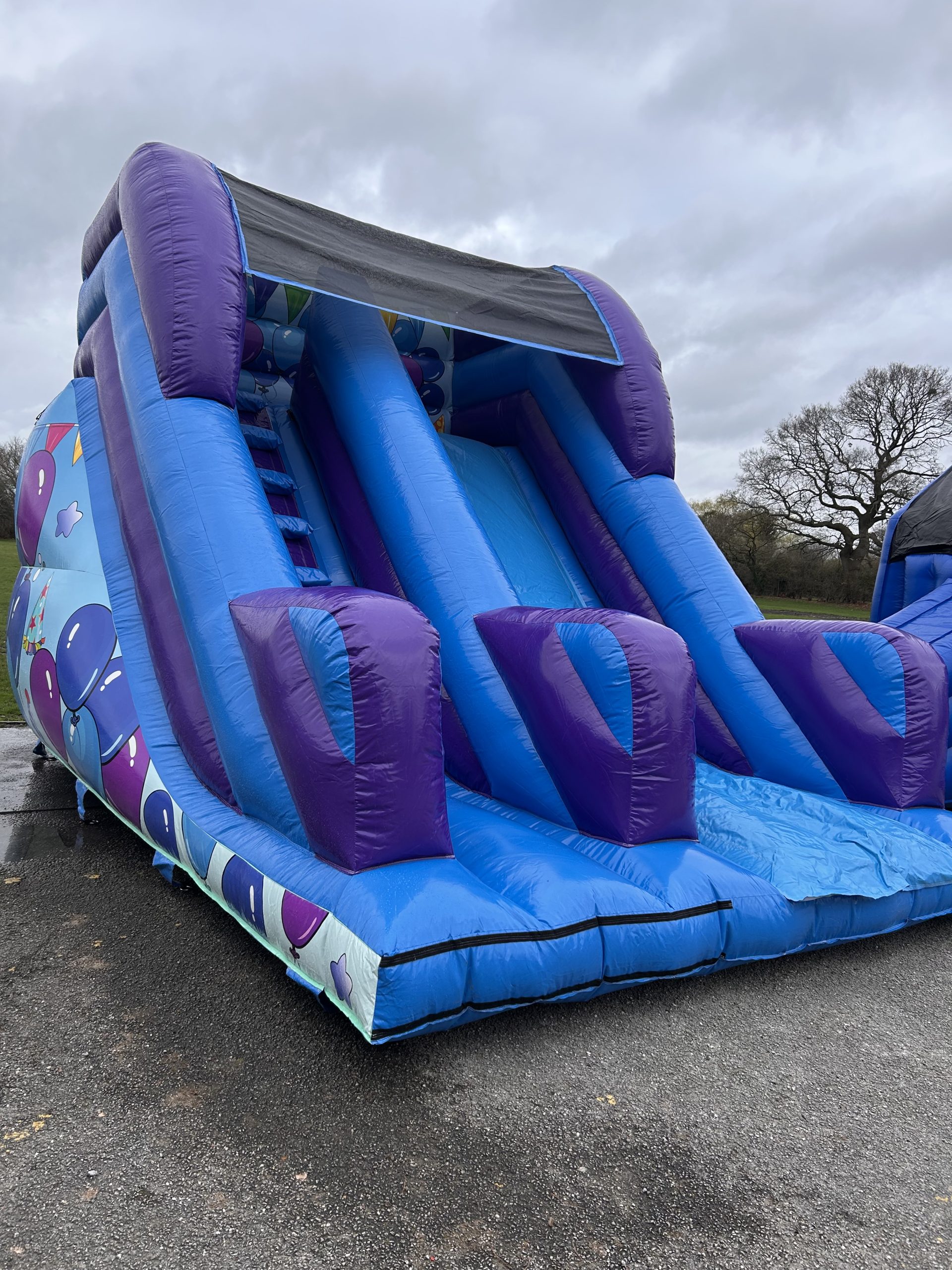 10ft blue and purple platform slide