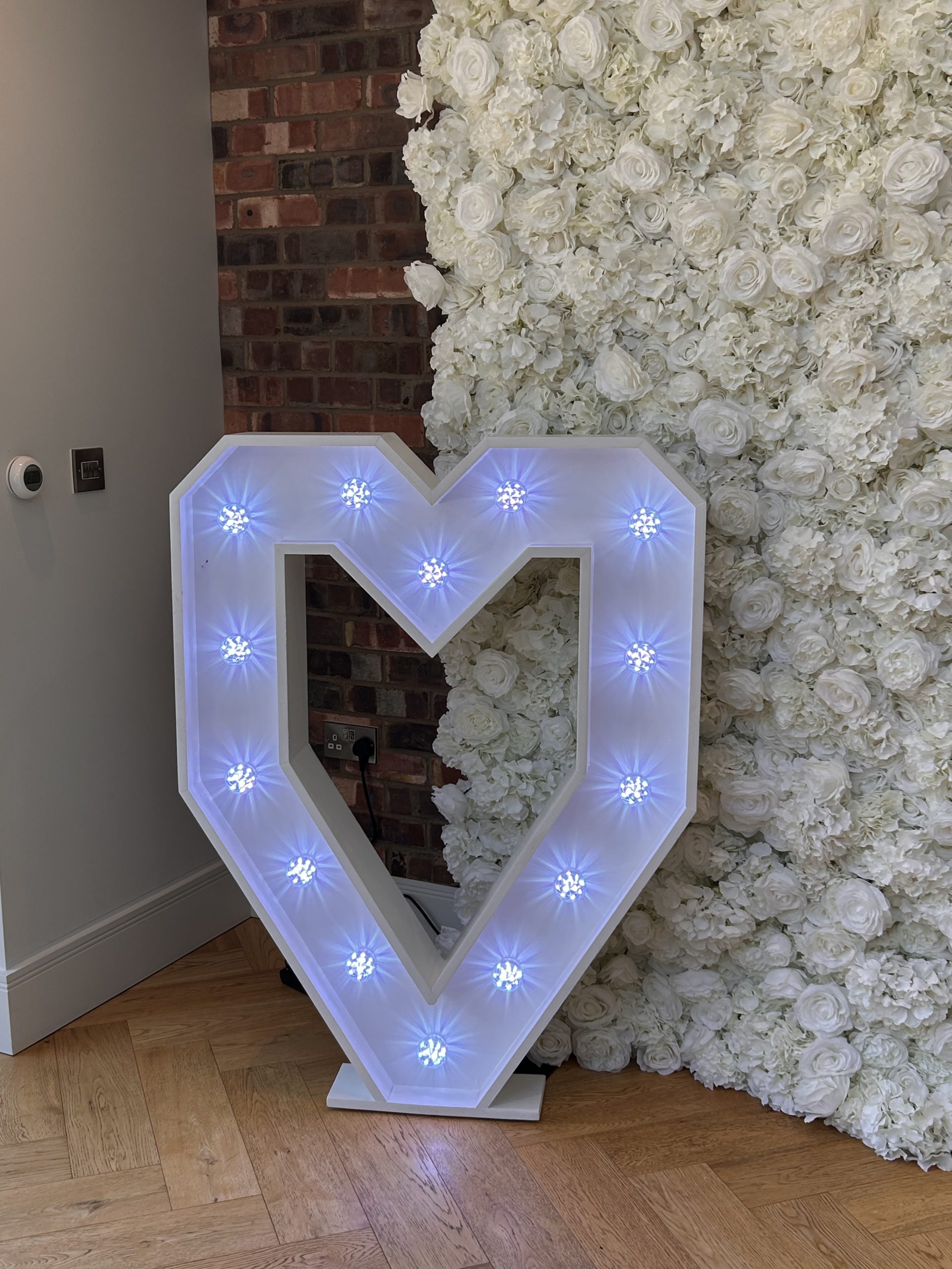 4ft White Love Heart LED