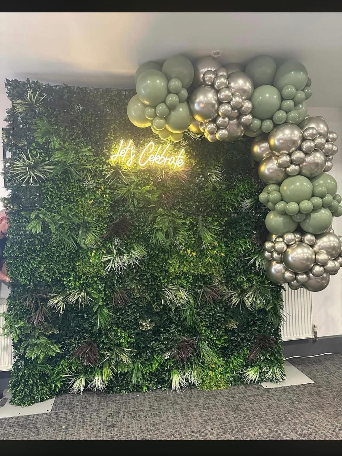 green floral wall