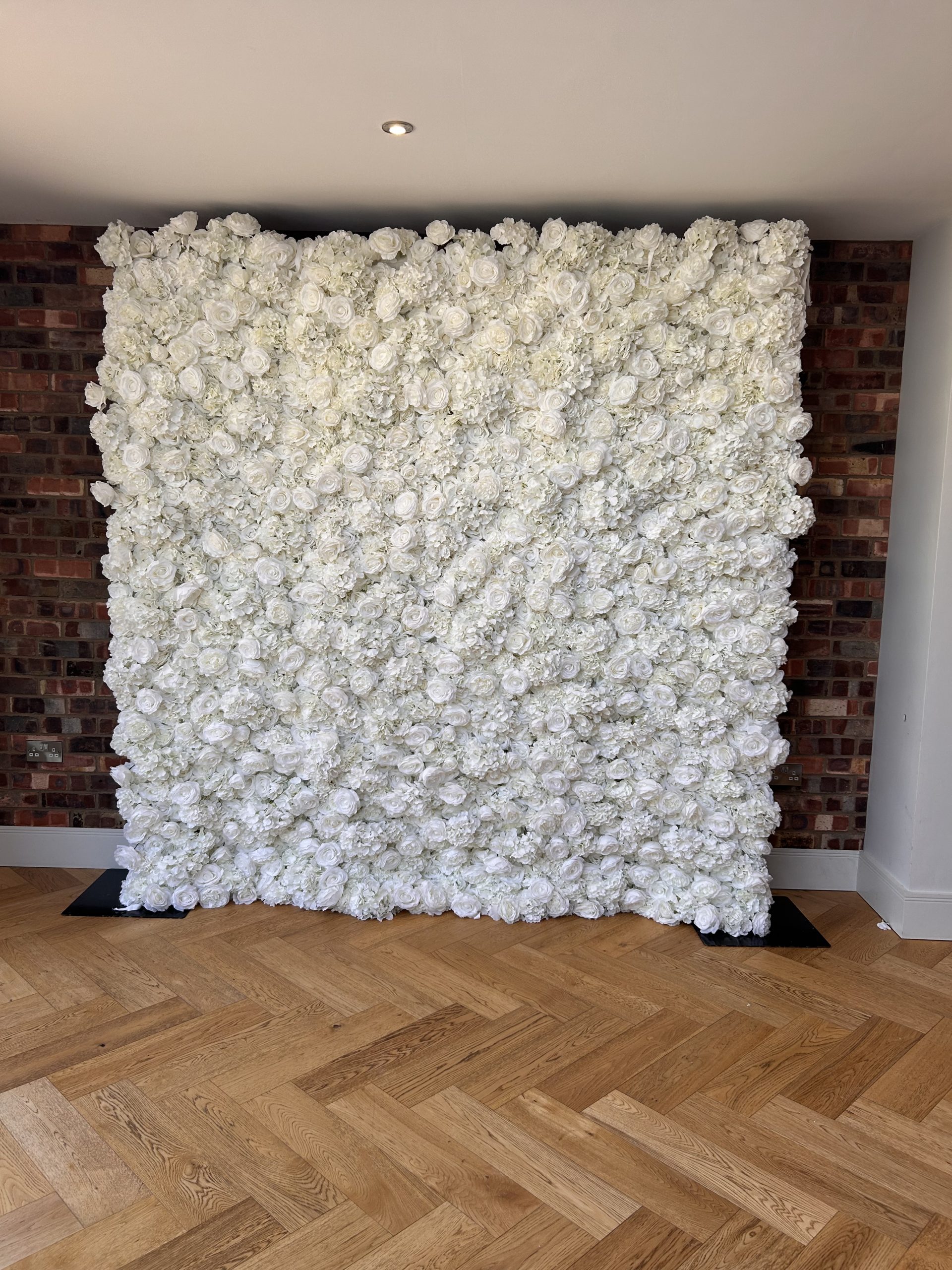 luxury white flower wall