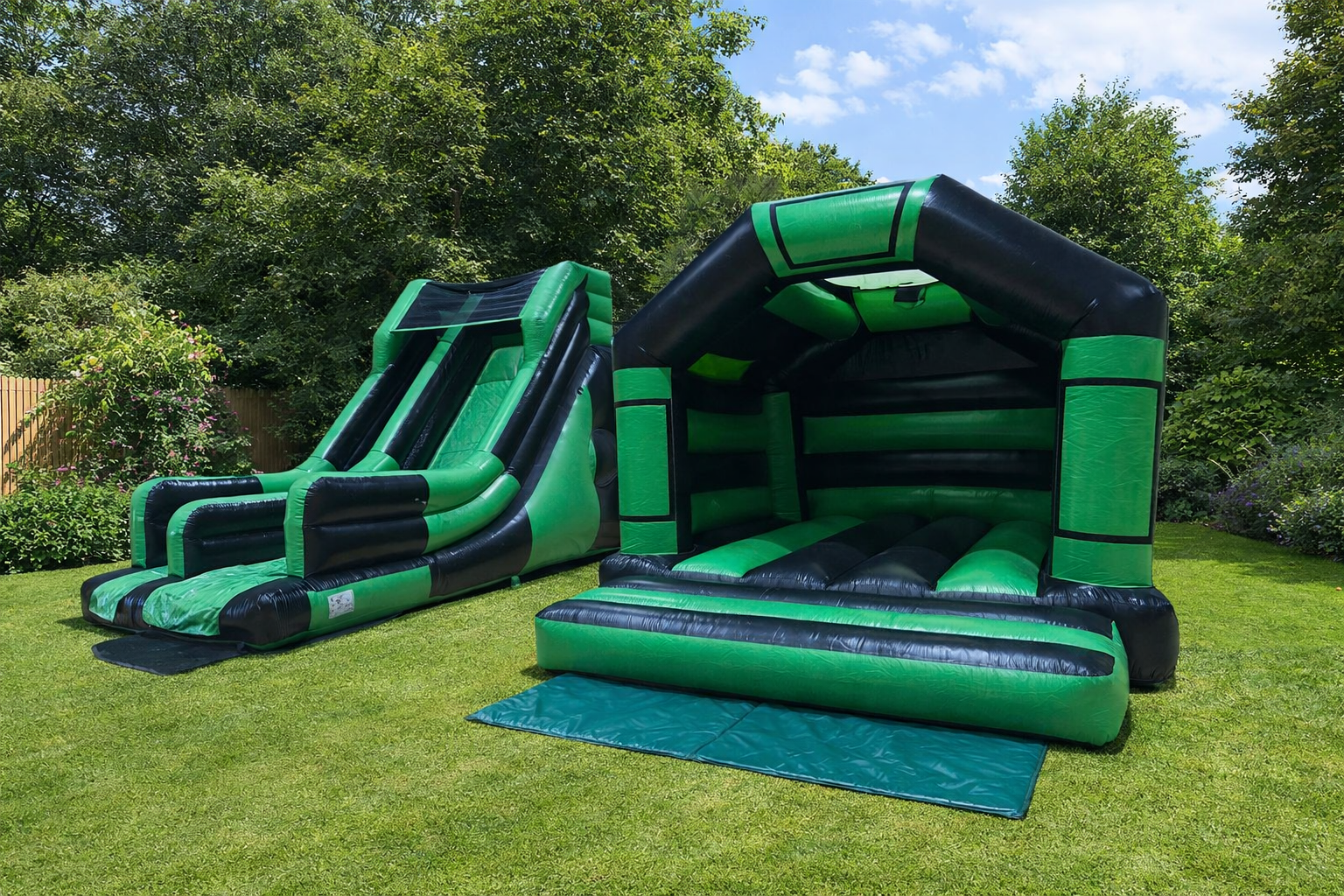 The green & black double package